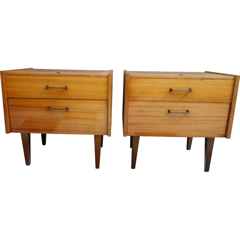 Pair of vintage bedside cabinets 1960s