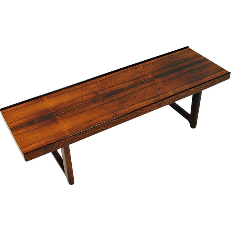 Vintage Krobo bench rosewood 1.2m by Torbjørn Afdal Norway 1960s