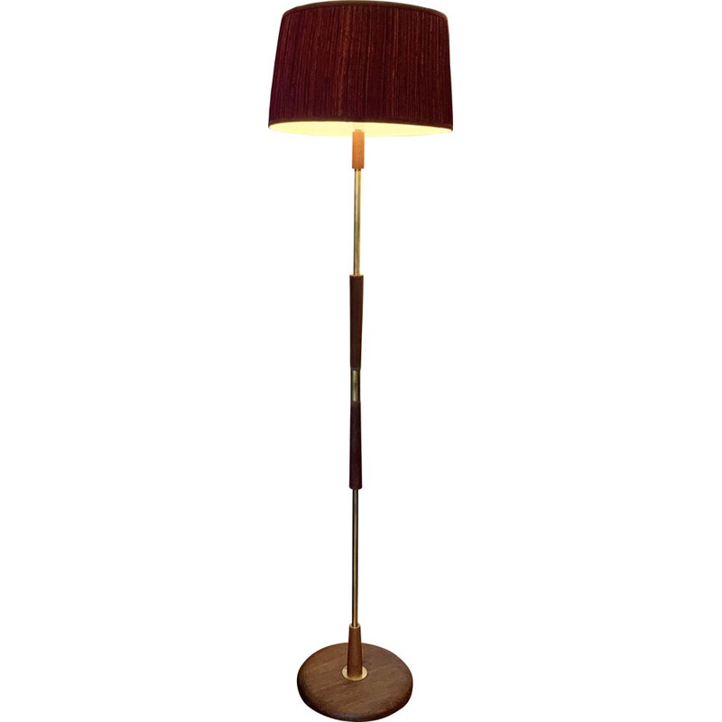 Vintage Teak and Brass Floor Lamp 2020