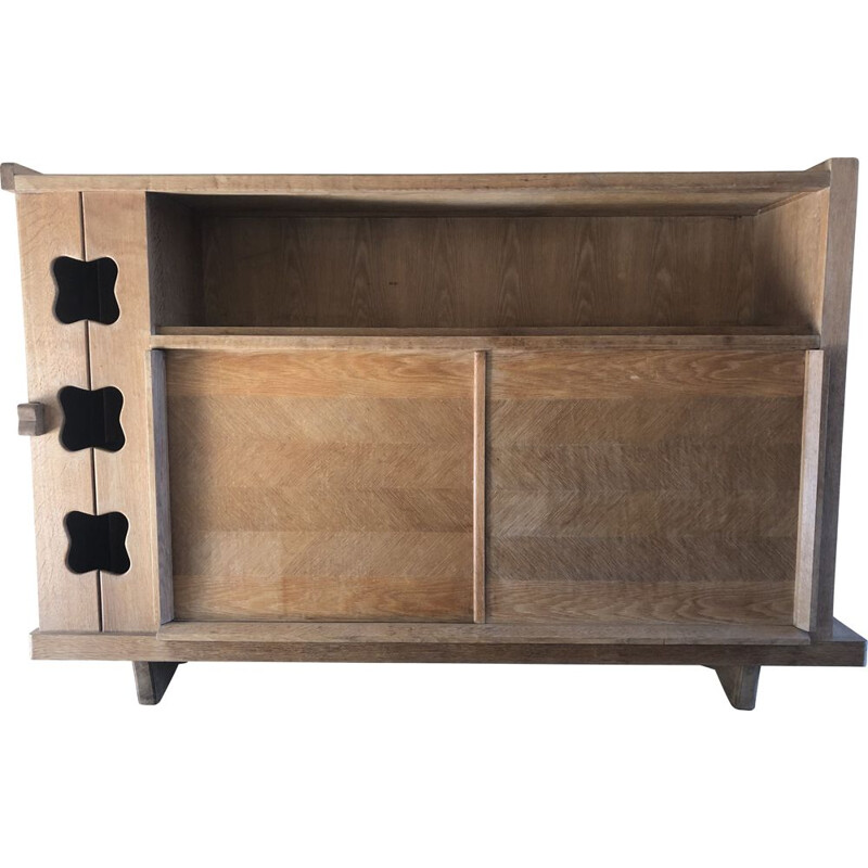 Vintage oak sideboard from Guillerme and Chambron 1960 