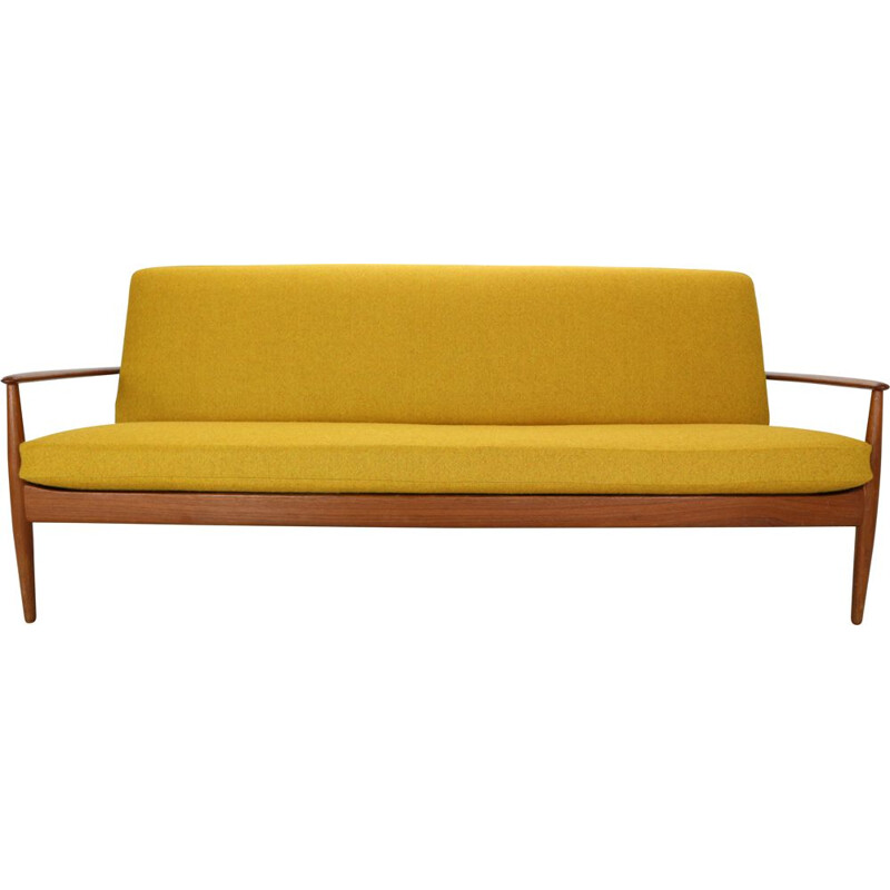 Grete Jalk Scandinavian Modern Teak Sofa for France & Son, Denmark, 1960s