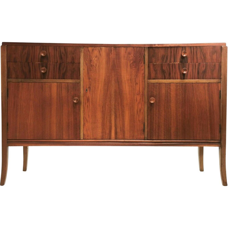 Vintage Strongbow Walnut Sideboard British 1950s