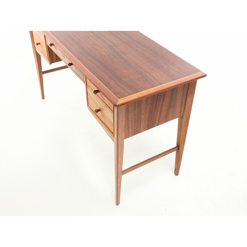 Mid Century Walnut Writing Desk British 