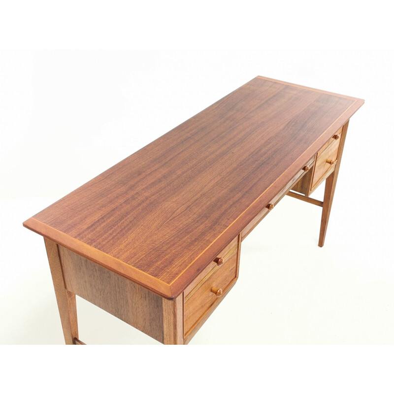 Mid Century Walnut Writing Desk British 