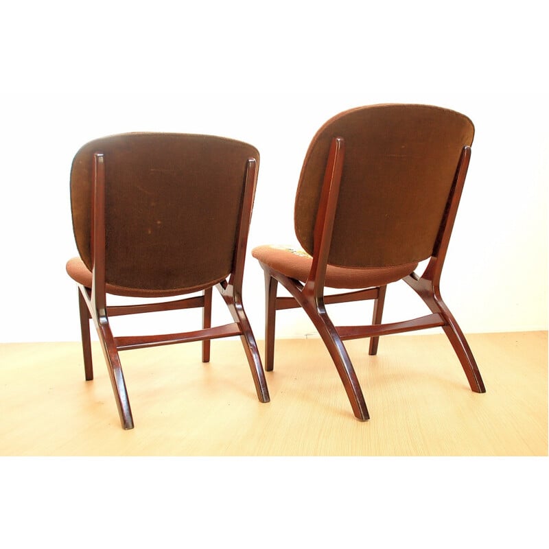 Set of 2 Danish shell chairs - 1960s