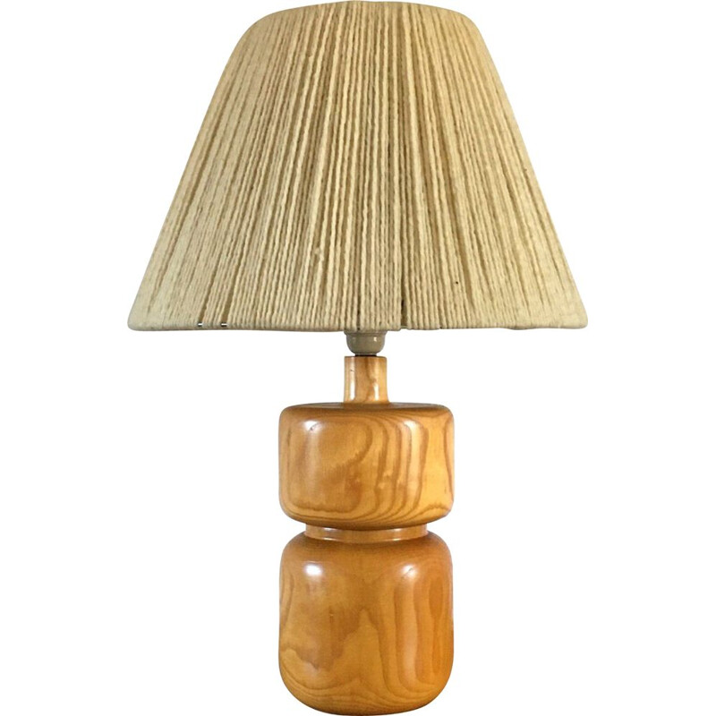 Vintage lamp in solid elm 1980