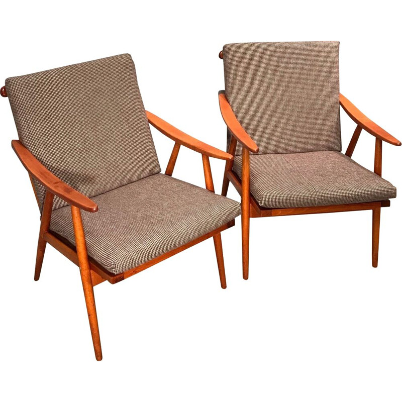 Pair of Vintage Armchairs From Ton, Czech 1960s
