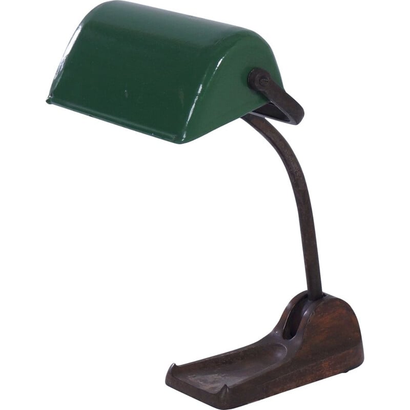 Vintage Desk Lamp by Horax, Bauhaus Bankers 1930s