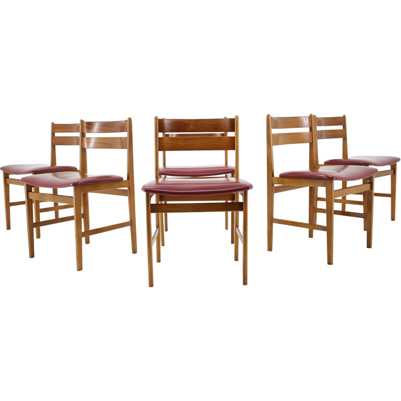 Set of 6 vintage Dining Chairs, Denmark 1960s