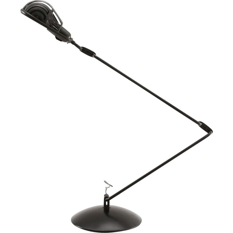 Vintage Black 'Igloo' table lamp by Tommaso Cimini for Lumina, 1980
