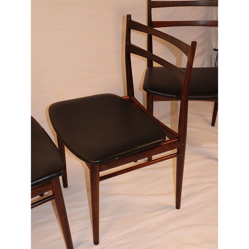 Set of 4 vintage chairs by Henry Rosengren Hansen scandinavian 1960