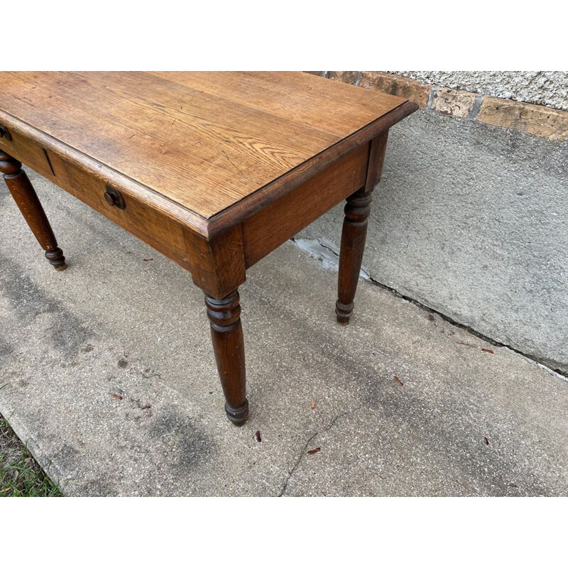 Vintage solid oak farm desk or table