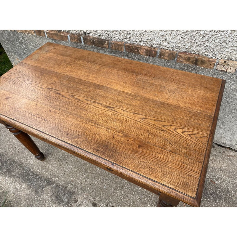 Vintage solid oak farm desk or table