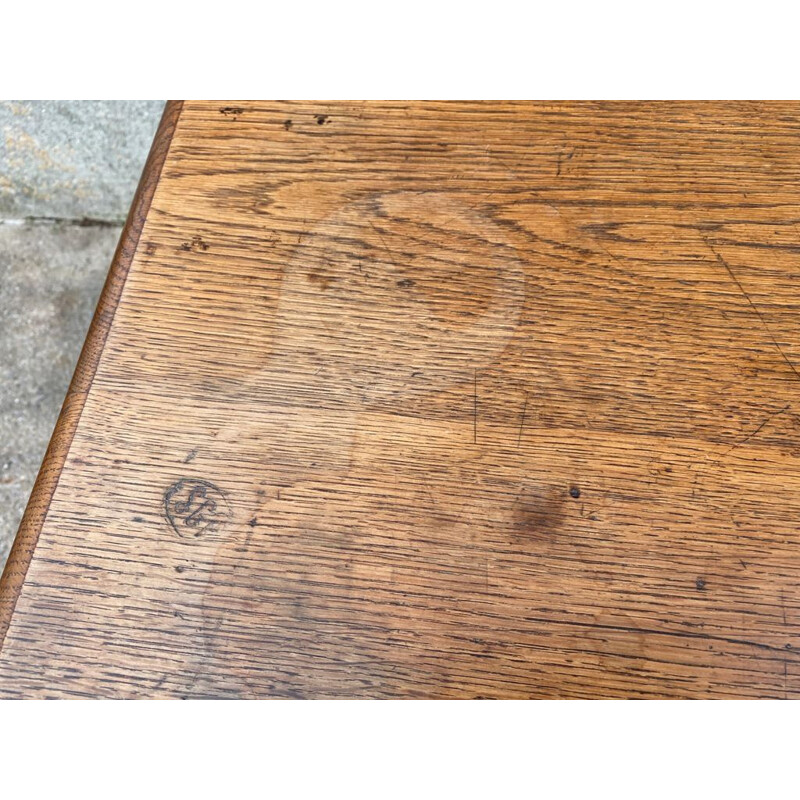 Vintage solid oak farm desk or table