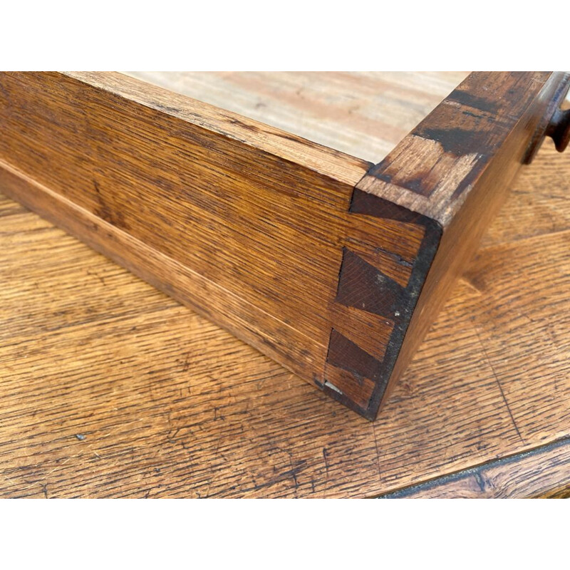 Vintage solid oak farm desk or table