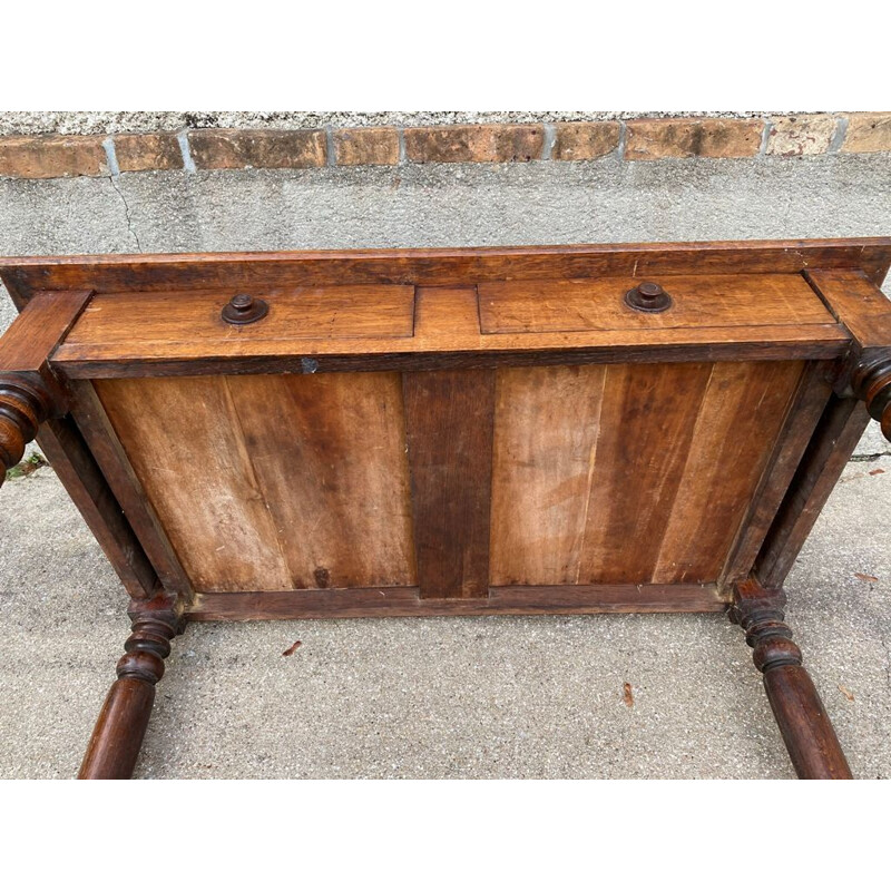 Vintage solid oak farm desk or table