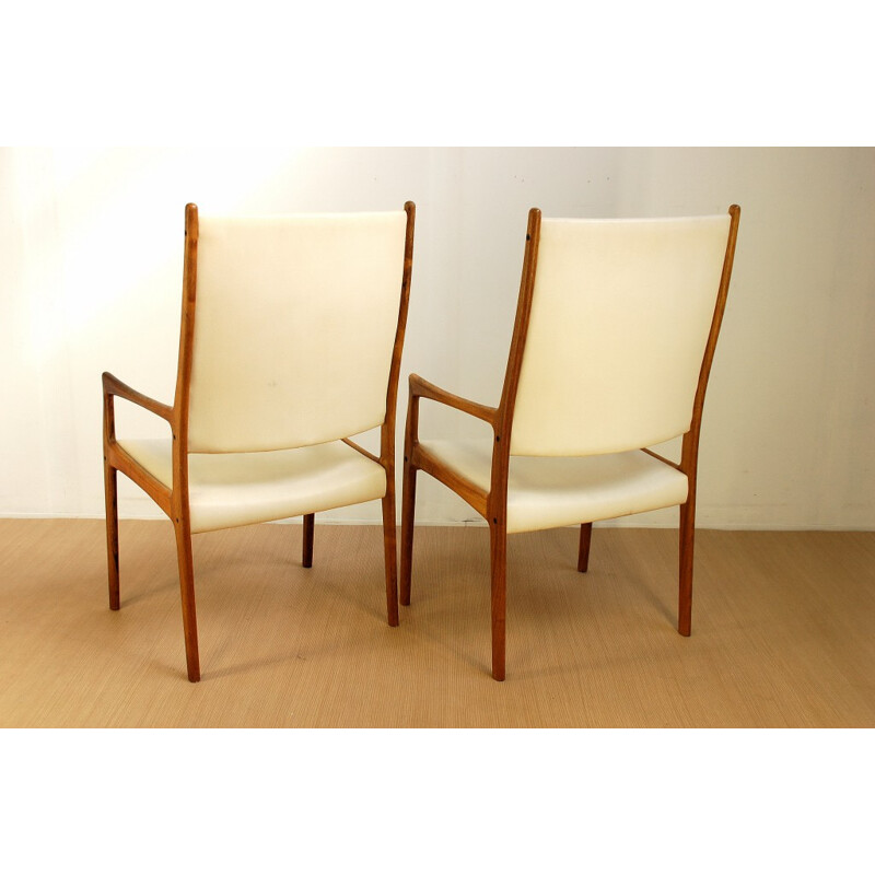 Pair of Mogens Kold rosewood armchairs, Johannes ANDERSEN - 1960s