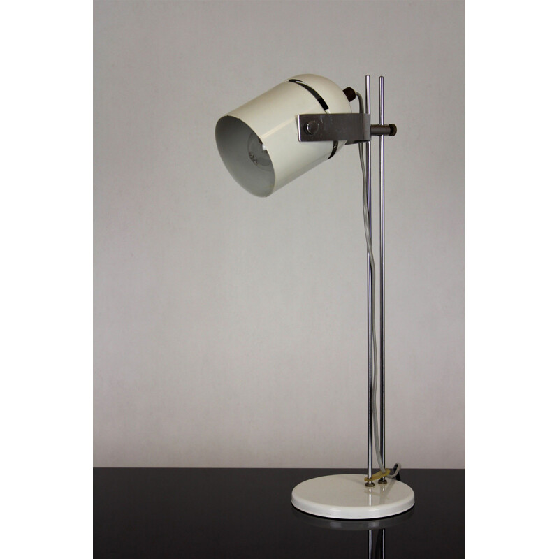 Vintage White Table Lamp by Stanislav Indra, 1970s