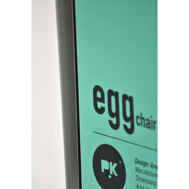 Impresso em Dibond PK22, poltrona "Egg" de Arne Jacobsen