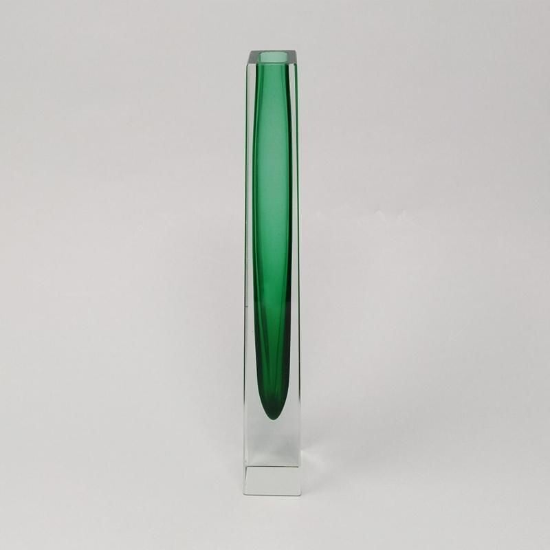 Vintage Green Vase By Flavio Poli for Seguso 1960s