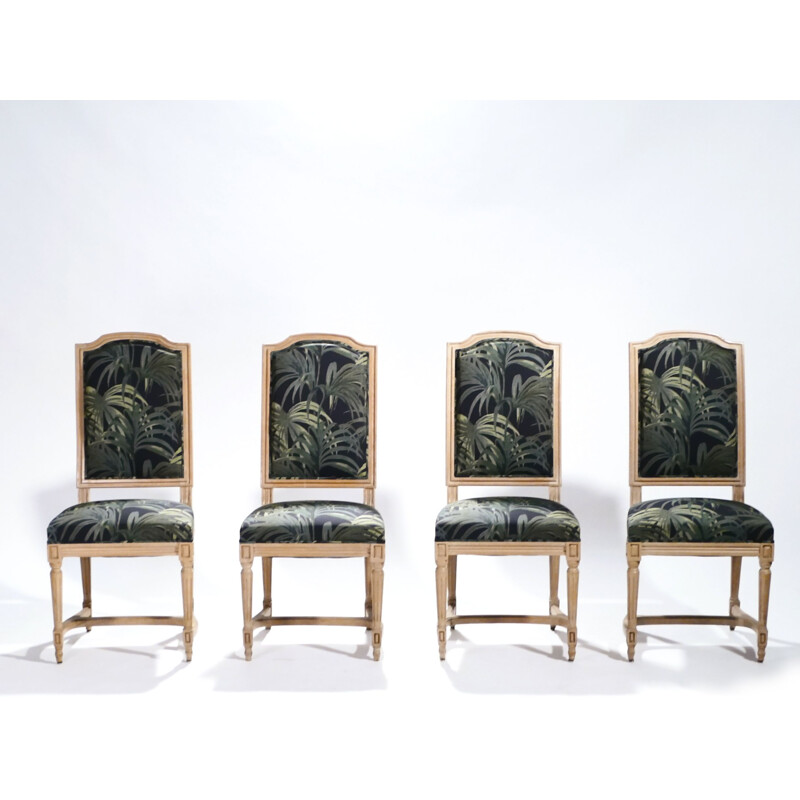Conjunto de 4 cadeiras Louis XV vintage 1950