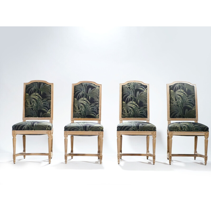 Set van 4 vintage Louis XV stoelen 1950
