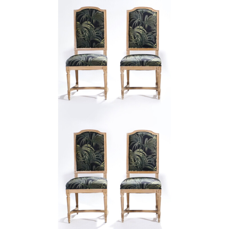 Conjunto de 4 cadeiras Louis XV vintage 1950
