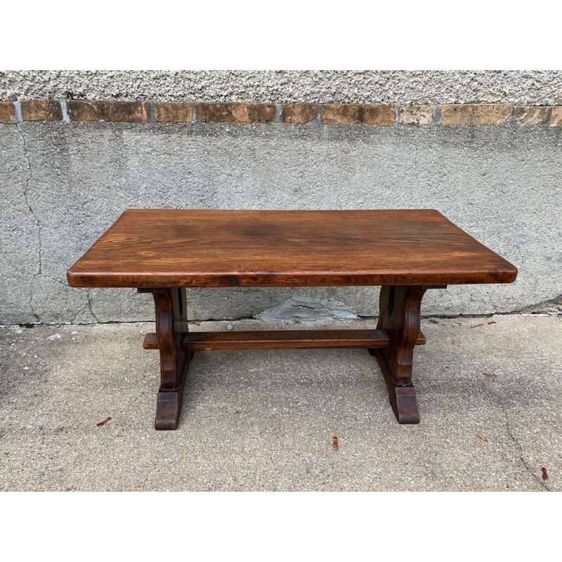 Vintage Monastery solid oak pegged coffee table