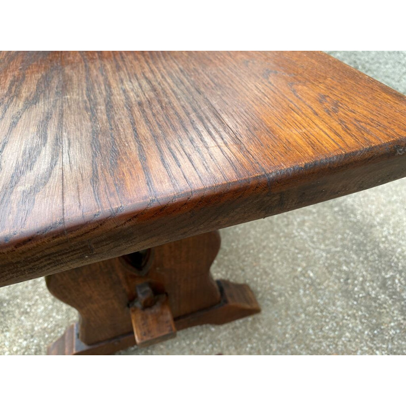 Vintage Monastery solid oak pegged coffee table