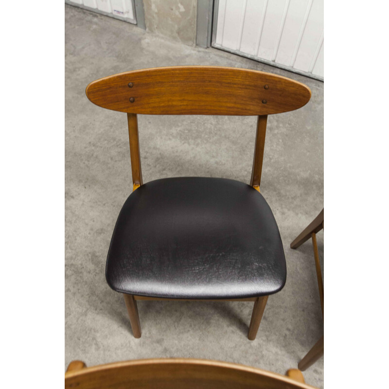 Lot de 6 chaises vintage Farstrup 210 teck en hêtre 1965