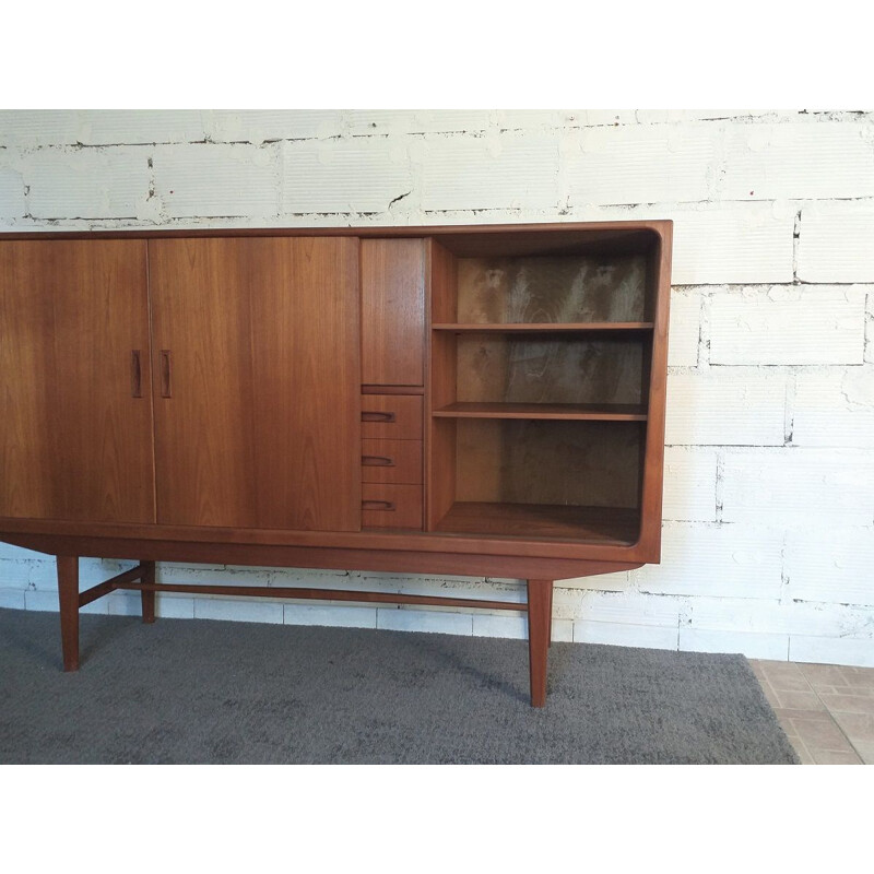 Buffet enfilade vintage Clausen&Son en teck scandinave 1960