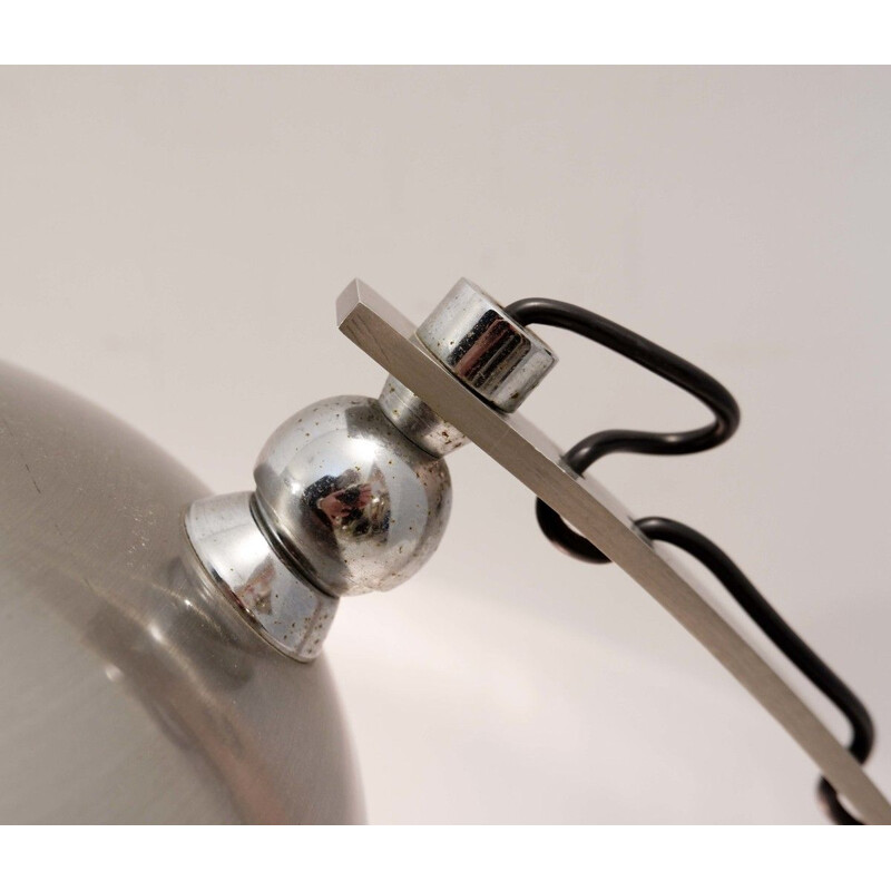 Vintage arc desk lamp in brushed chrome