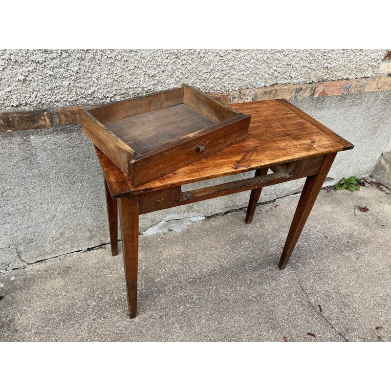 Vintage wood console desk