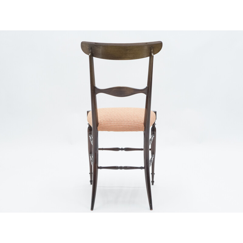 Paar vintage Campanino Chiavari stoelen in walnoot van Fratelli Levaggi 1950