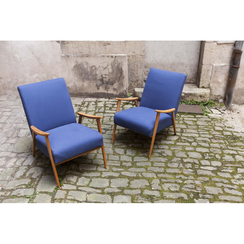 Pair of vintage armchairs Scandinavian 1960's