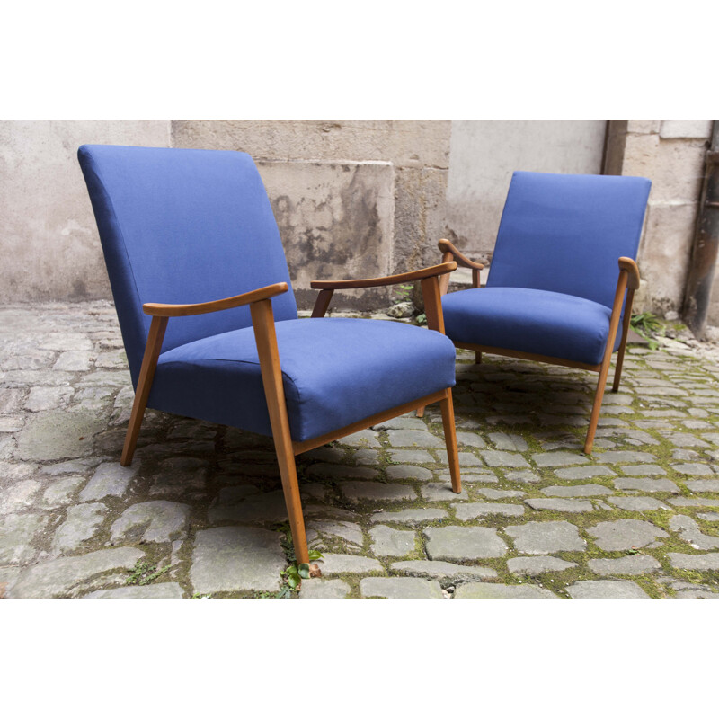 Pair of vintage armchairs Scandinavian 1960's