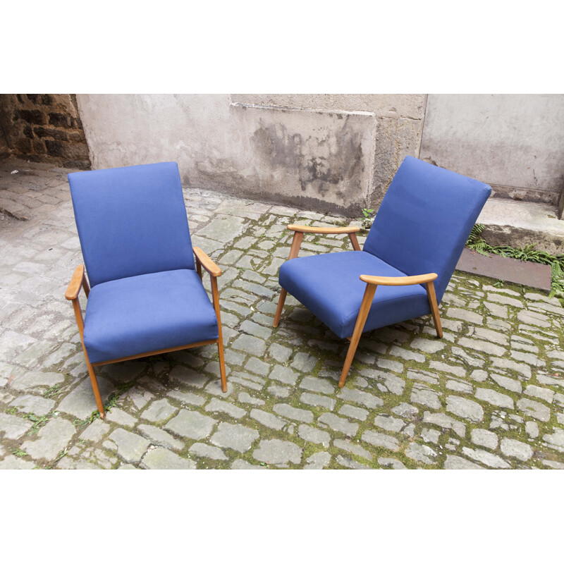 Pair of vintage armchairs Scandinavian 1960's