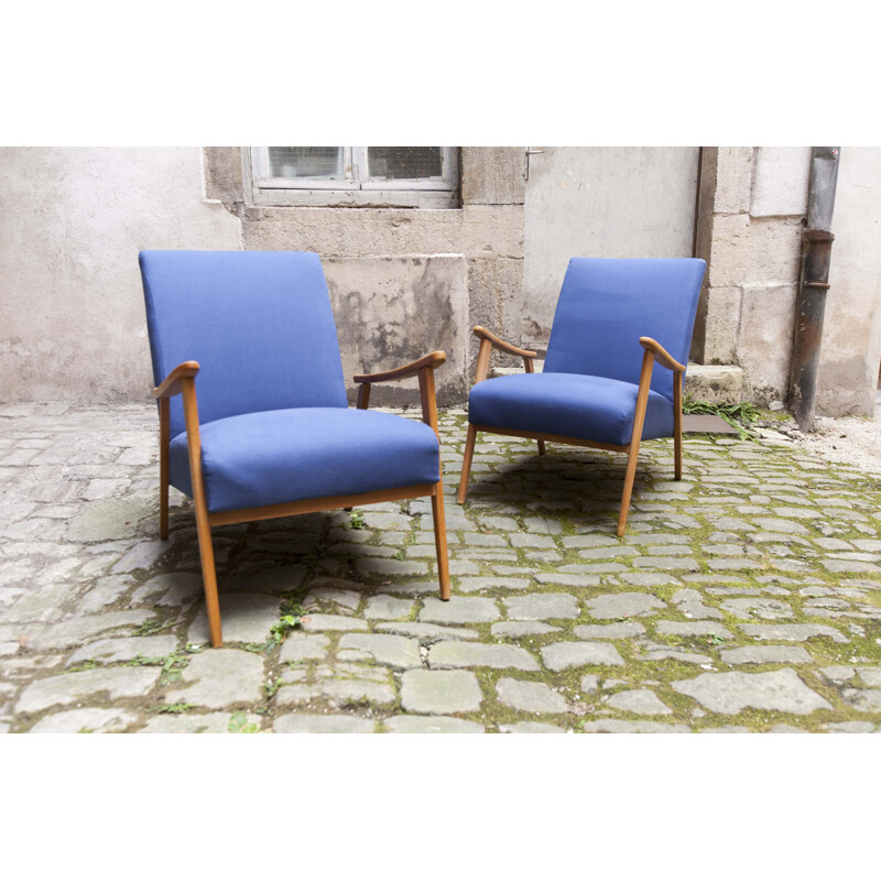 Pair of vintage armchairs Scandinavian 1960's