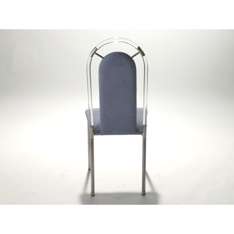 Set of 4 vintage plexiglass chairs House Jansen 1970