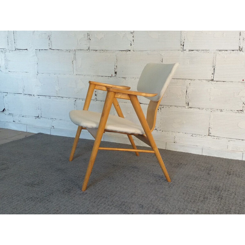 Fauteuil vintage  FT14 Cees Braakman scandinave 1950