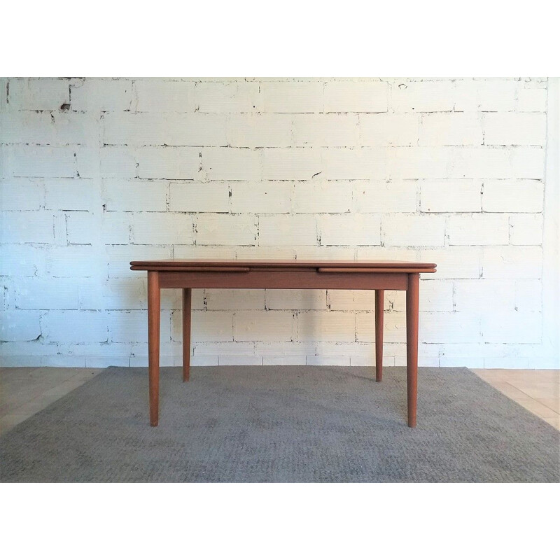 Vintage Scandinavian teak dining table 1960