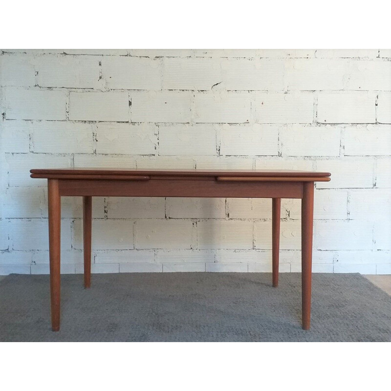 Vintage Scandinavian teak dining table 1960