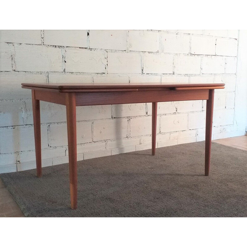 Vintage Scandinavian teak dining table 1960