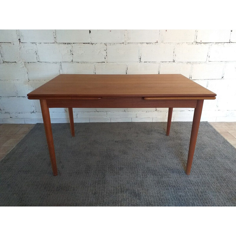 Vintage Scandinavian teak dining table 1960