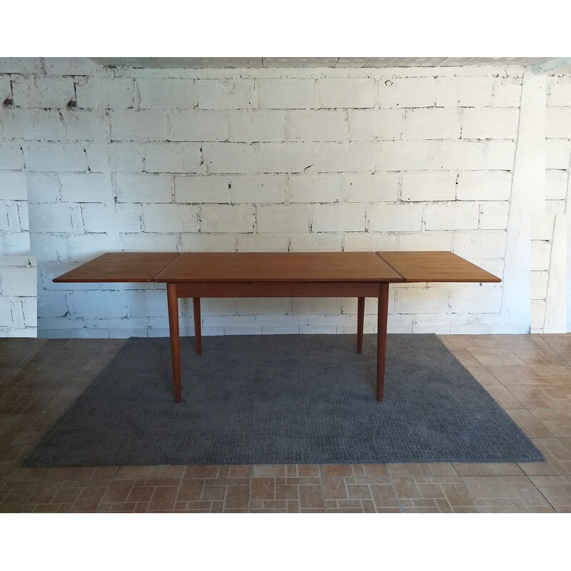 Vintage Scandinavian teak dining table 1960