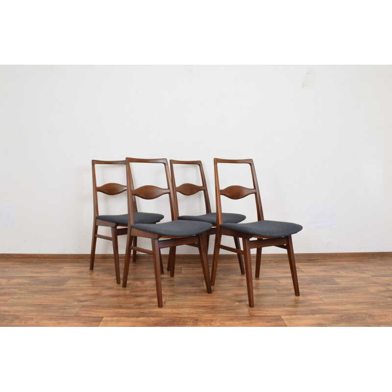 Set of 4 vintage teak chairs by Karl Nothhelfer 1950