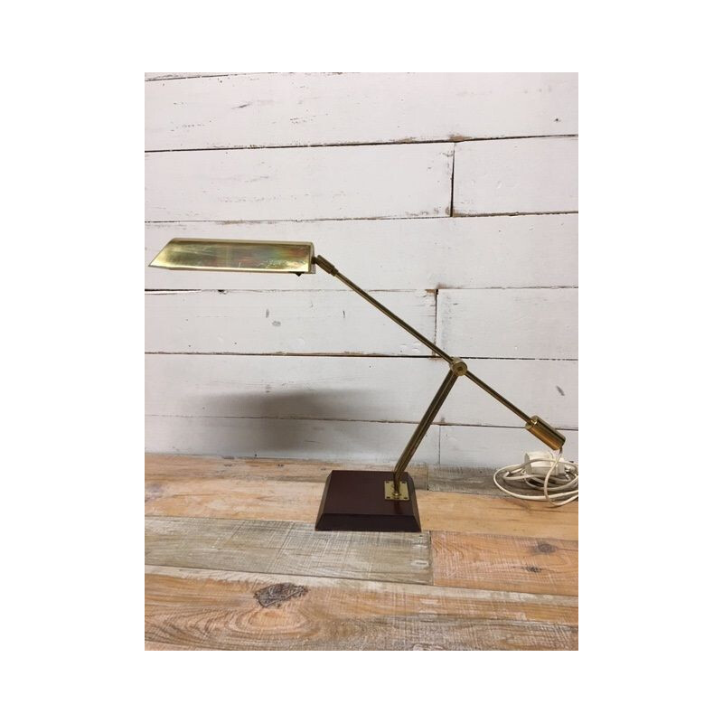 Vintage brass and bakelite pendulum lamp 1980