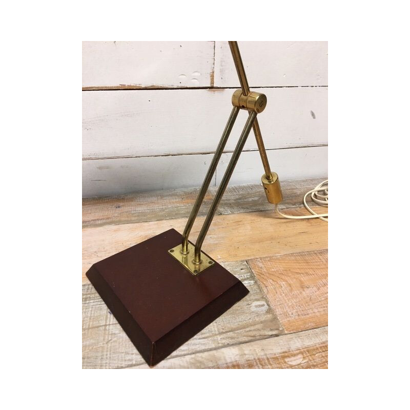 Vintage brass and bakelite pendulum lamp 1980