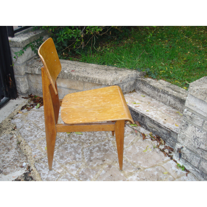 Chaise vintage Marcel Gascoin type CD Arhec 1950
