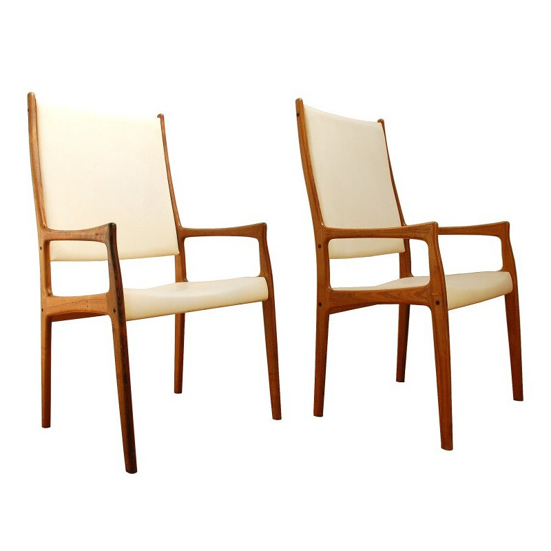 Pair of Mogens Kold rosewood armchairs, Johannes ANDERSEN - 1960s